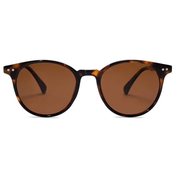 Round Classic Polarized Sunglasses Vintage UV400 SJ2113 Tortoise main image 4